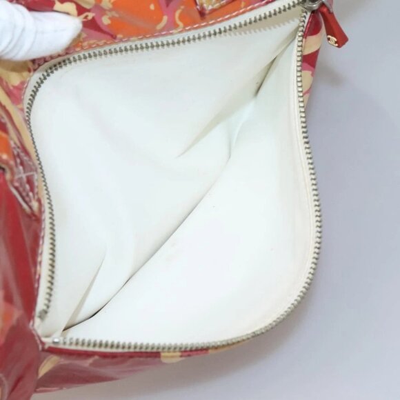 CHANEL High Summer Tote Bag Vinyl Red Silver CC Auth - Picture 14 of 16